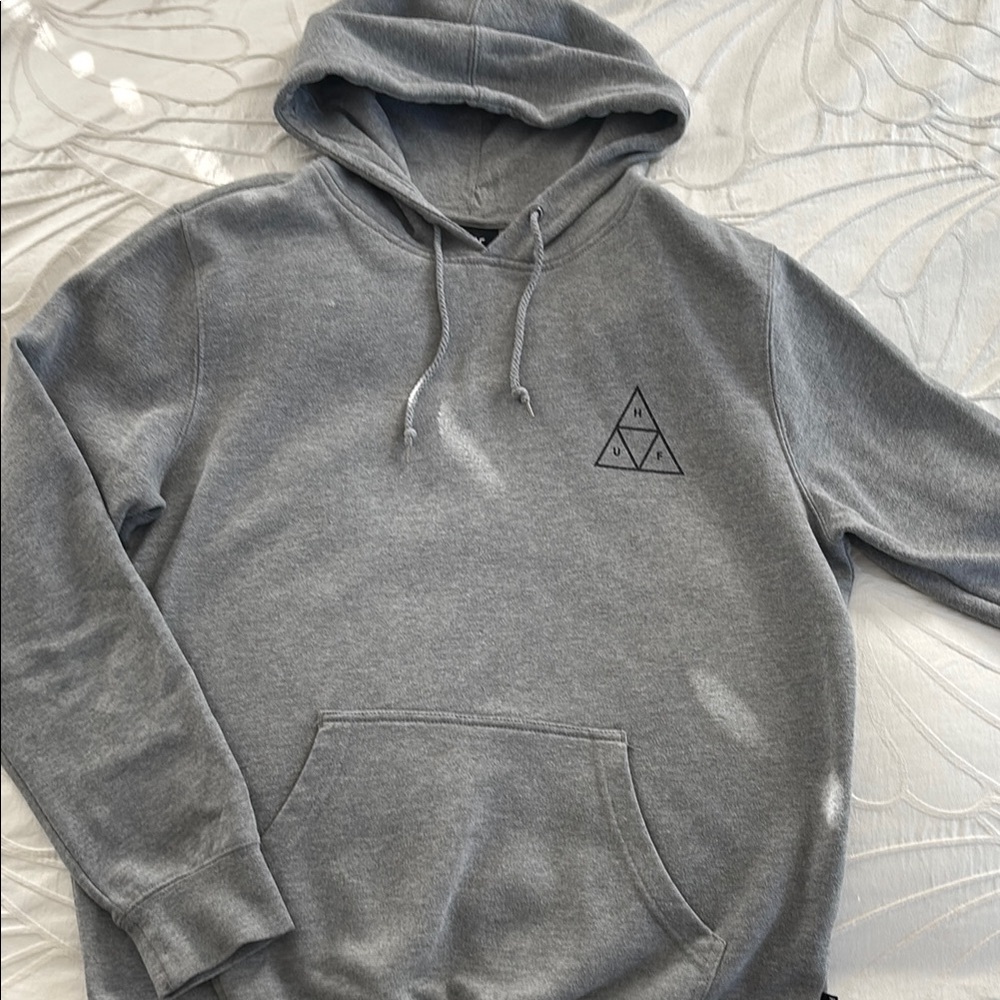 HUF Gray Sweatshirt Classic Pullover Hoodie
